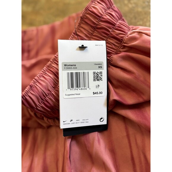 Nike One Dri-FIT High-Waisted Brief-Lined Printed Shorts Canyon Pink Size Small - Picture 12 of 12